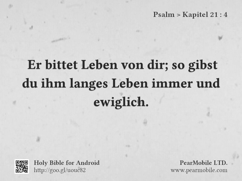 Psalm, Kapitel 21:4